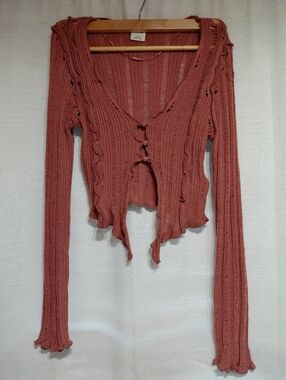 Urban Outfitters Laddered Spliced Long Sleeve Top